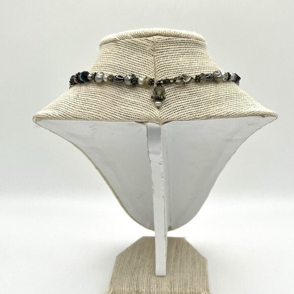 Artisan Sterling Silver 925 Beaded Necklace Freshwater Pearl, Gemstone, Glass - Picture 5 of 8